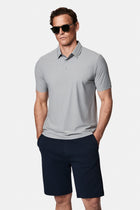 Orta Gri Çıtçıtlı Polo Yaka Regular Fit Esnek İz Yapmayan Dikişsiz T-shirt