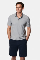 Orta Gri Çıtçıtlı Polo Yaka Regular Fit Esnek İz Yapmayan Dikişsiz T-shirt