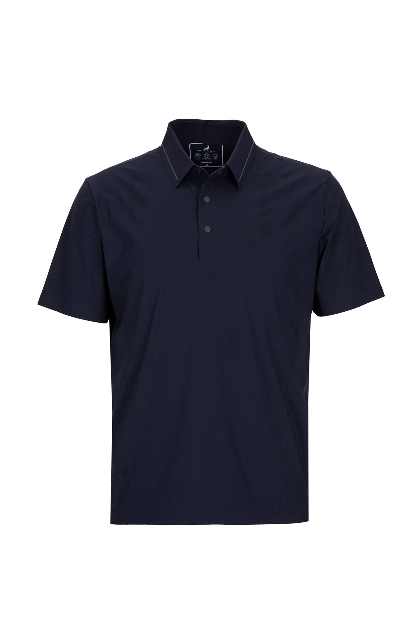 Orta Lacivert Regular Fit Esnek İz Yapmayan Dikişsiz Polo Yaka T-shirt