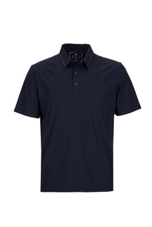 Orta Lacivert Regular Fit Esnek İz Yapmayan Dikişsiz Polo Yaka T-shirt