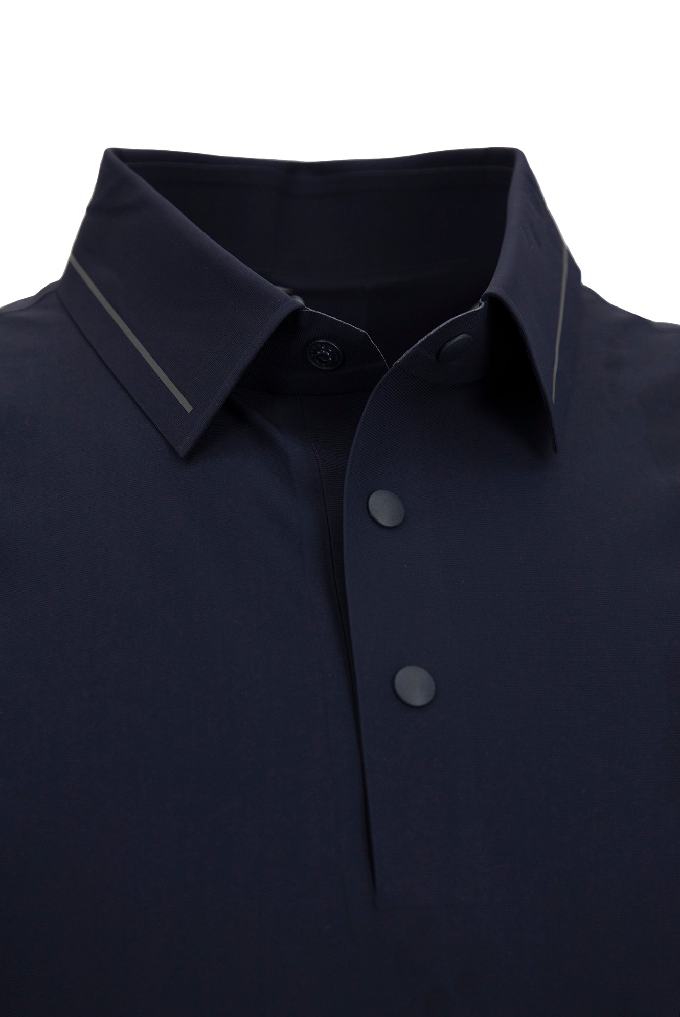 Orta Lacivert Regular Fit Esnek İz Yapmayan Dikişsiz Polo Yaka T-shirt
