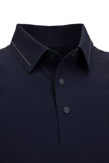 Orta Lacivert Regular Fit Esnek İz Yapmayan Dikişsiz Polo Yaka T-shirt
