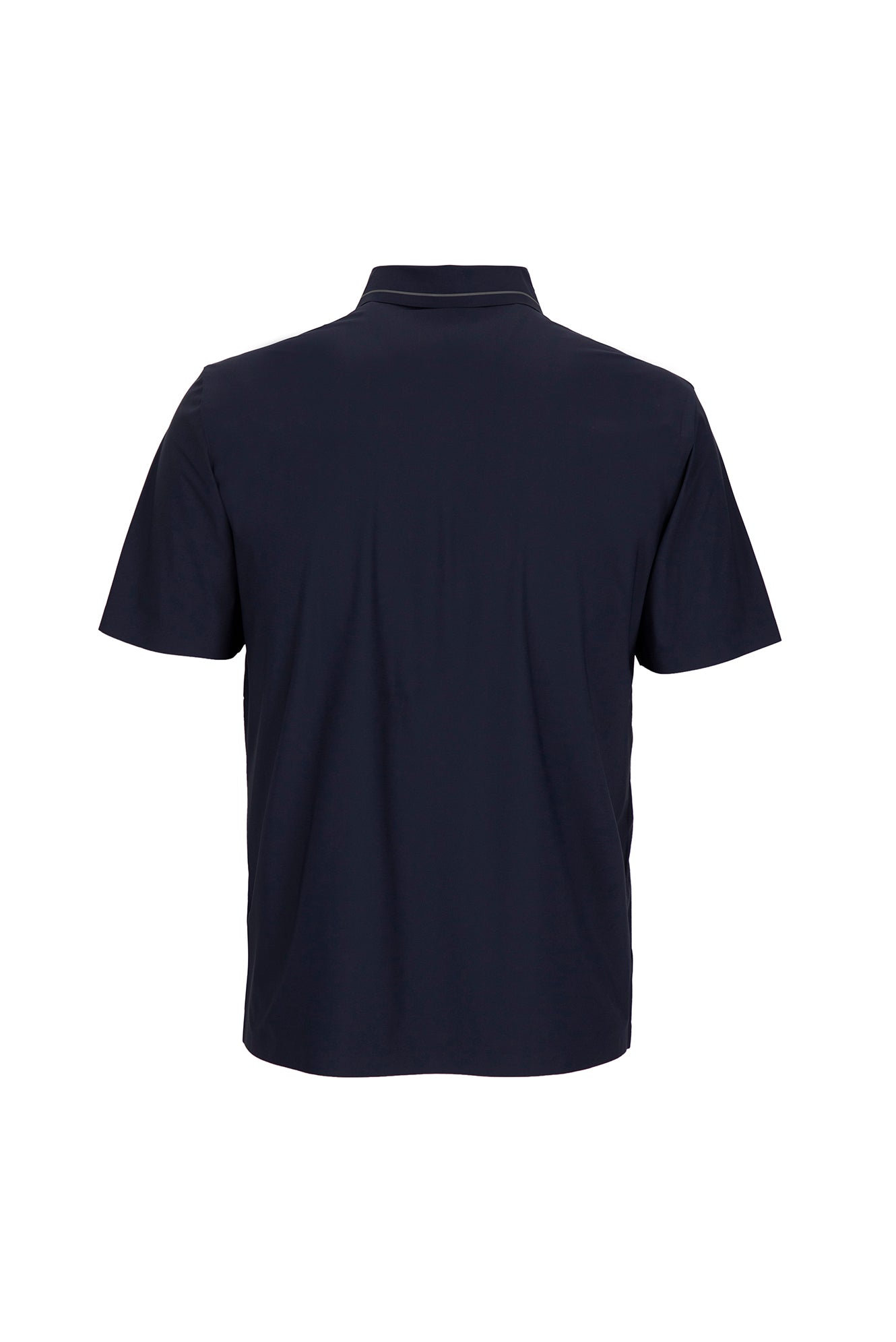 Orta Lacivert Regular Fit Esnek İz Yapmayan Dikişsiz Polo Yaka T-shirt