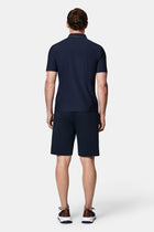Orta Lacivert Çıtçıtlı Polo Yaka Regular Fit Esnek İz Yapmayan Dikişsiz T-shirt