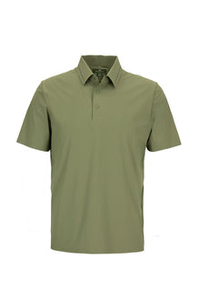 Orta Haki Regular Fit Esnek İz Yapmayan Dikişsiz Polo Yaka T-shirt