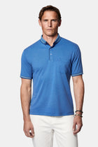 İndigo Regular Fit Düğmeli Polo Yaka Desenli Nakışlı Cepli Pamuklu T-shirt