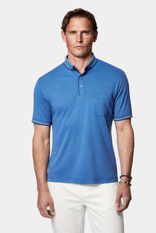 İndigo Regular Fit Düğmeli Polo Yaka Desenli Nakışlı Cepli Pamuklu T-shirt