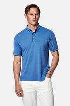 İndigo Regular Fit Düğmeli Polo Yaka Desenli Nakışlı Cepli Pamuklu T-shirt