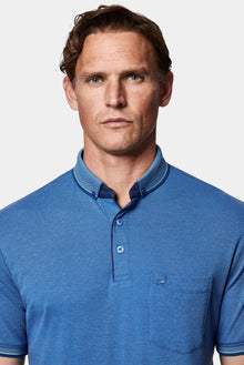 İndigo Regular Fit Düğmeli Polo Yaka Desenli Nakışlı Cepli Pamuklu T-shirt