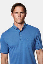 İndigo Regular Fit Düğmeli Polo Yaka Desenli Nakışlı Cepli Pamuklu T-shirt