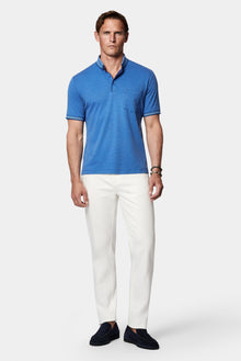 İndigo Regular Fit Düğmeli Polo Yaka Desenli Nakışlı Cepli Pamuklu T-shirt