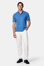 İndigo Regular Fit Düğmeli Polo Yaka Desenli Nakışlı Cepli Pamuklu T-shirt