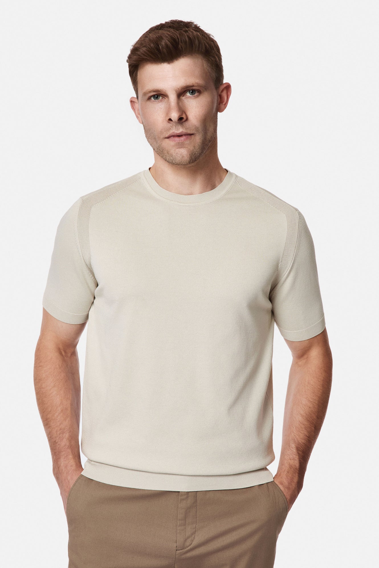 Taş Bisiklet Yaka Regular Fit Örme T-shirt
