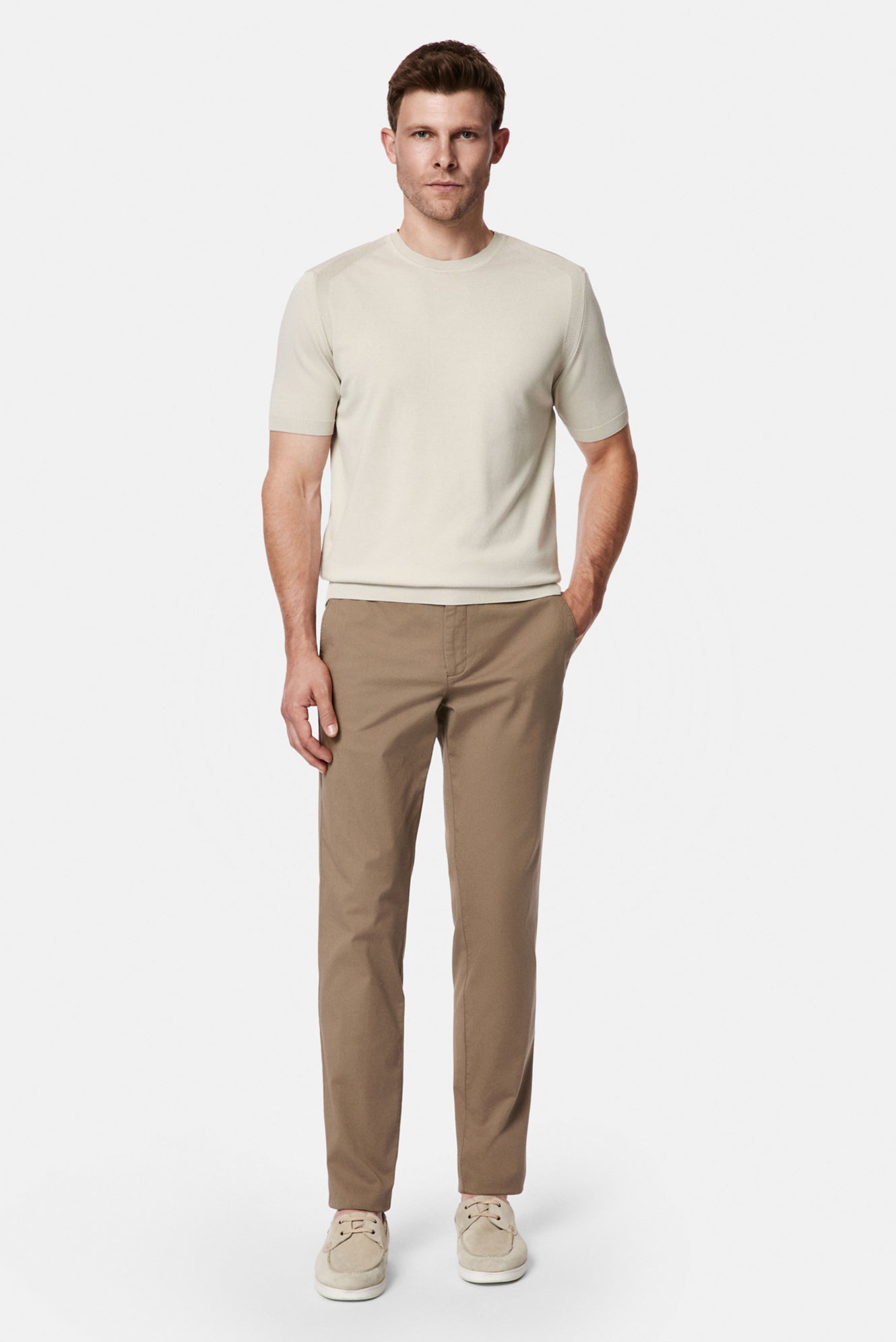 Taş Bisiklet Yaka Regular Fit Örme T-shirt