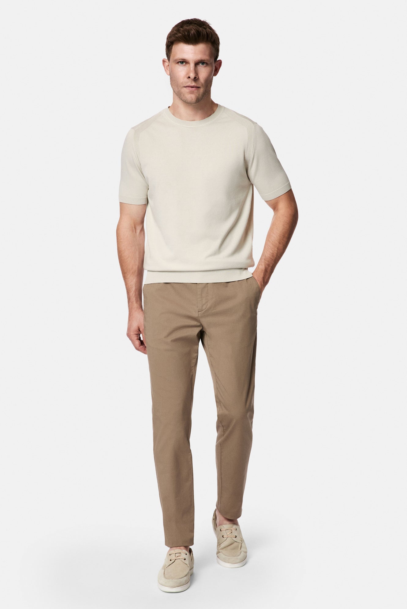 Taş Bisiklet Yaka Regular Fit Örme T-shirt