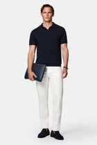 Koyu Lacivert Regular Fit Polo Yaka Örme T-shirt