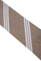 Orta Vizon Çizgili İpek Kravat