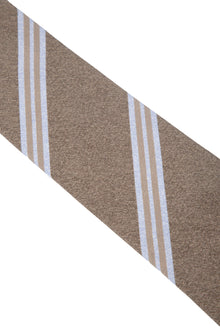 Orta Vizon Çizgili İpek Kravat