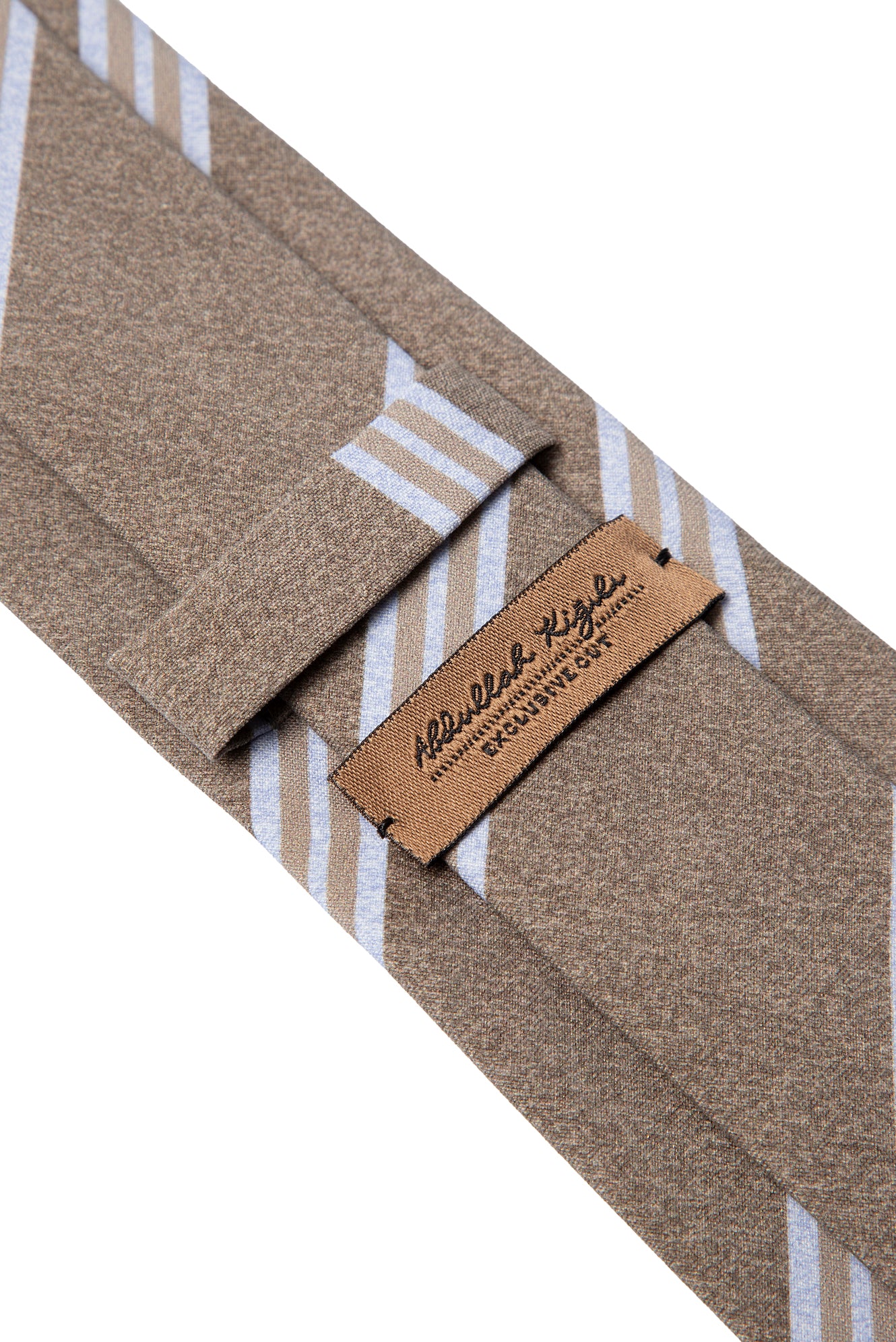 Orta Vizon Çizgili İpek Kravat