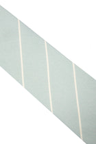 Mint Yeşili Çizgili İpek Kravat