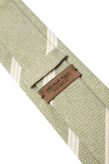 Su Yeşili Çizgili İpek Kravat