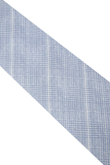 Açık Mavi Çizgili İpek Kravat