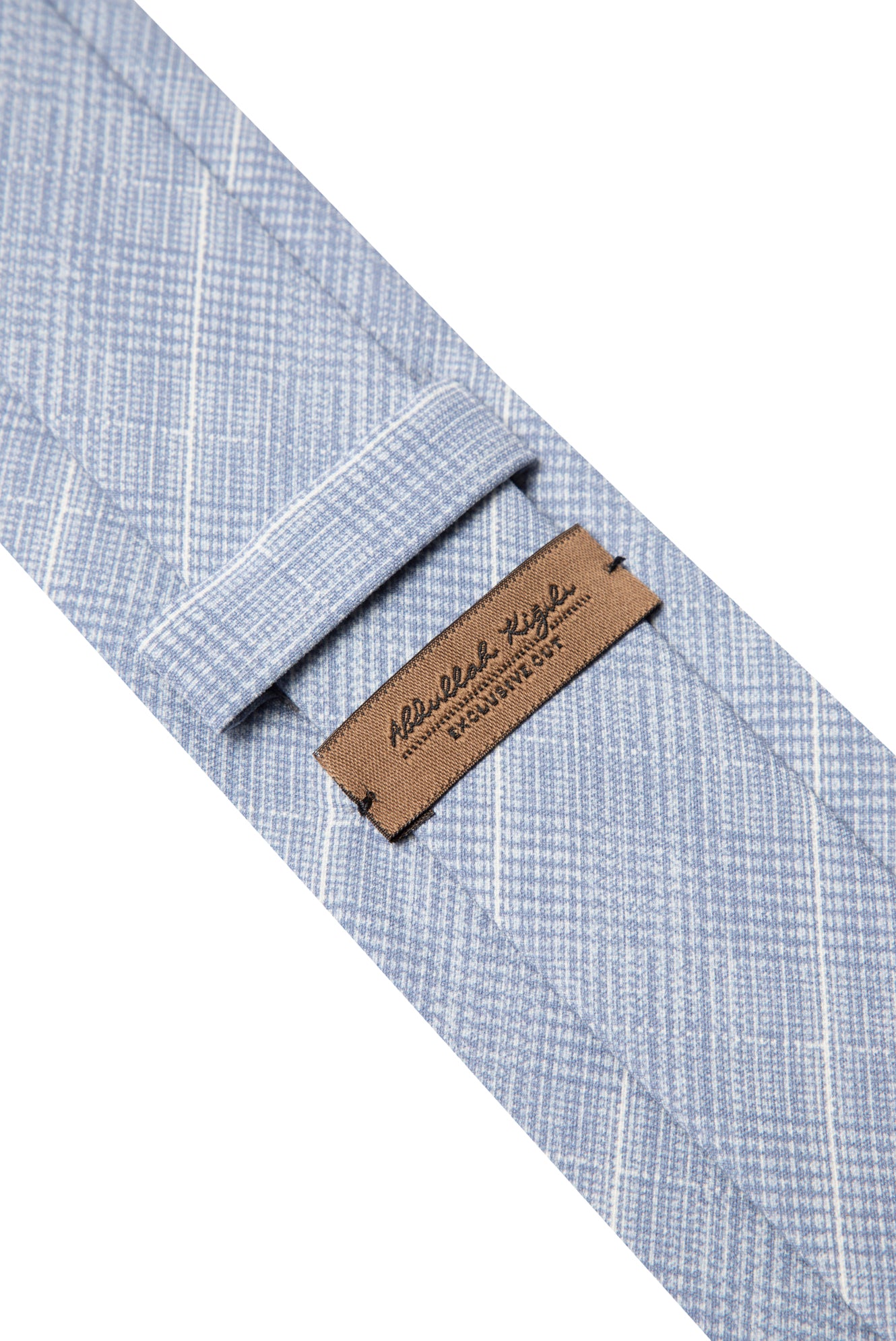 Açık Mavi Çizgili İpek Kravat