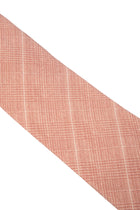 Pembe Çizgili İpek Kravat