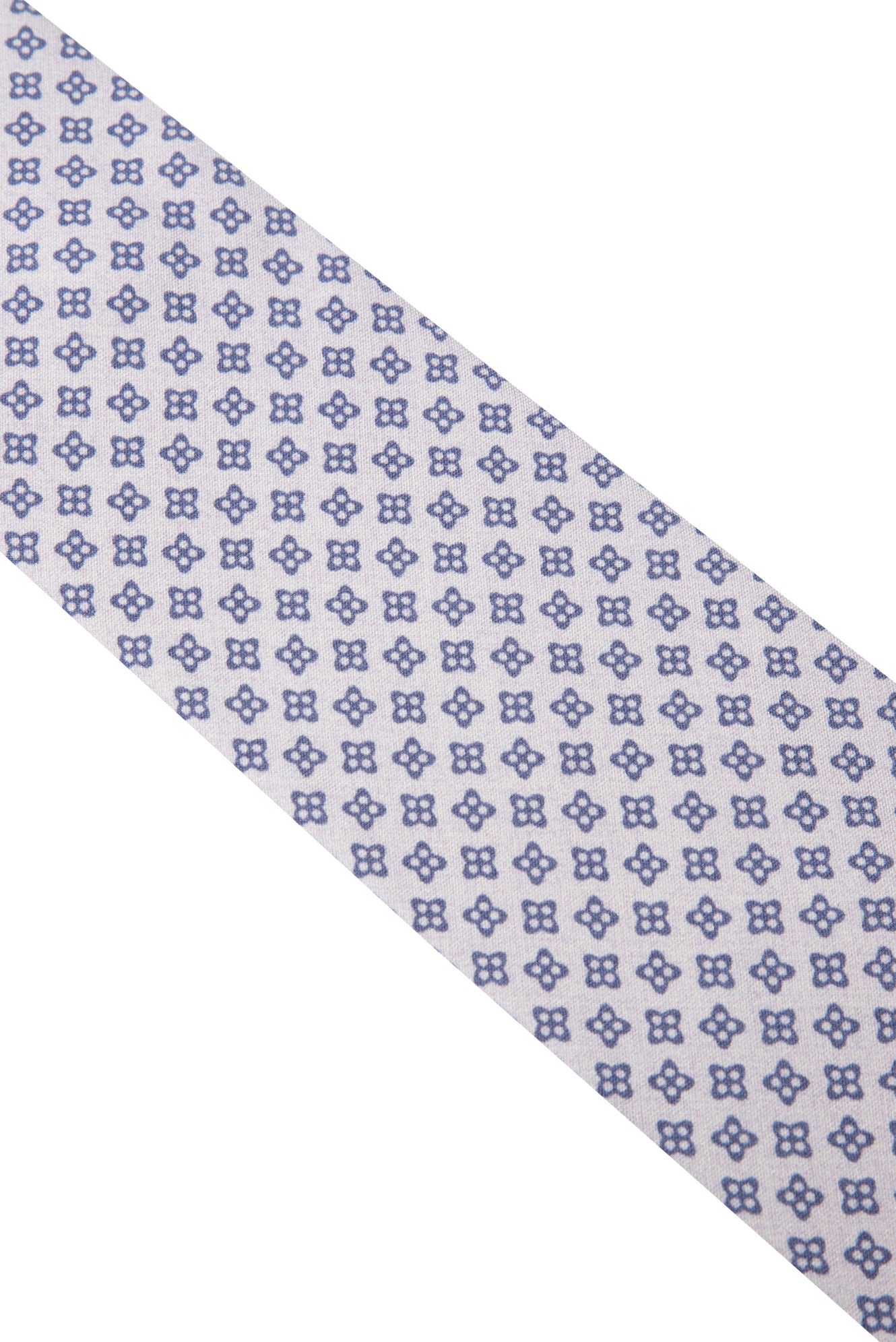 Lila Desenli İpek Kravat