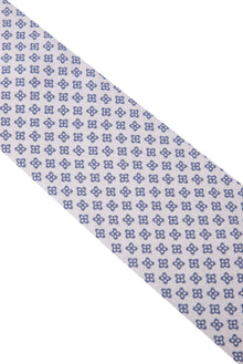 Lila Desenli İpek Kravat