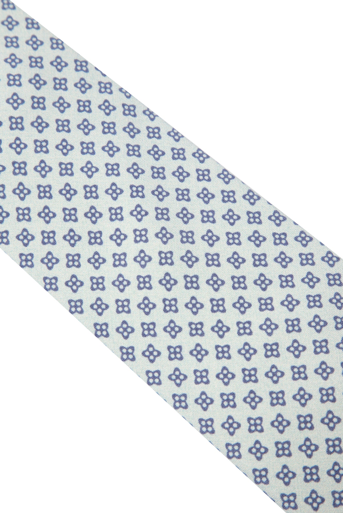 Mint Yeşili Desenli İpek Kravat