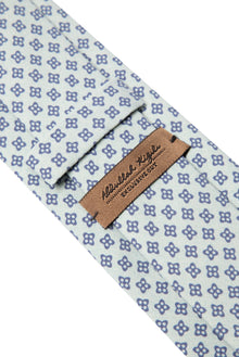 Mint Yeşili Desenli İpek Kravat