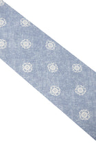 Mavi Desenli İpek Kravat