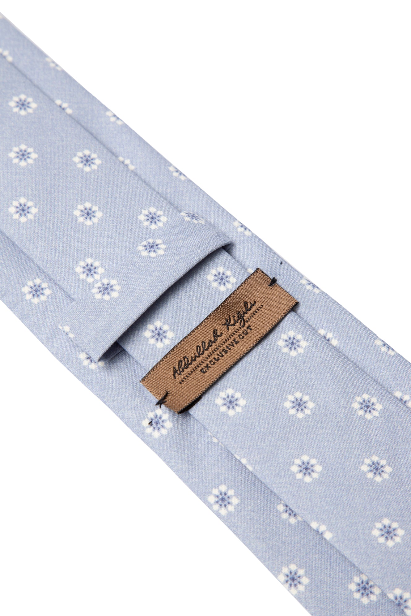 Mavi Desenli İpek Kravat