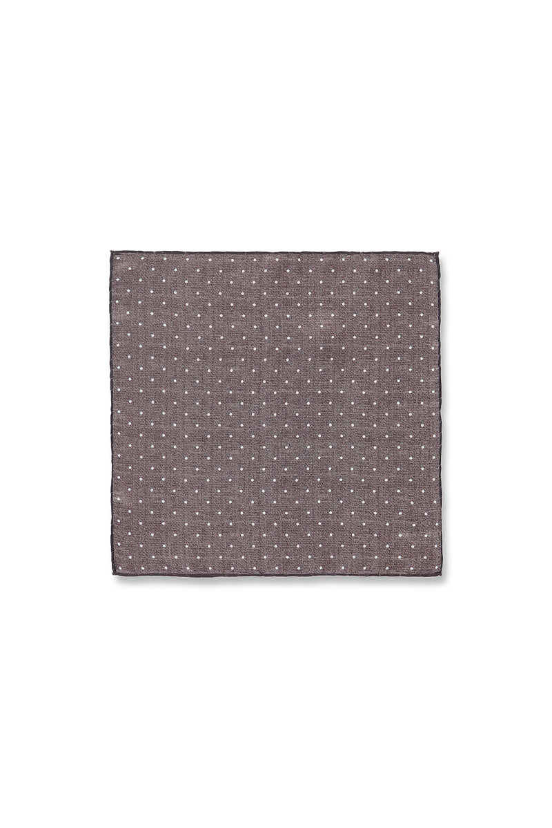 Açık Kahve  Desenli İpek Mendil