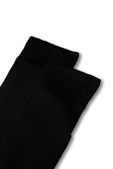 Siyah 2'li Düz Likralı Esnek Bambu Karışımlı İnce Çorap Seti