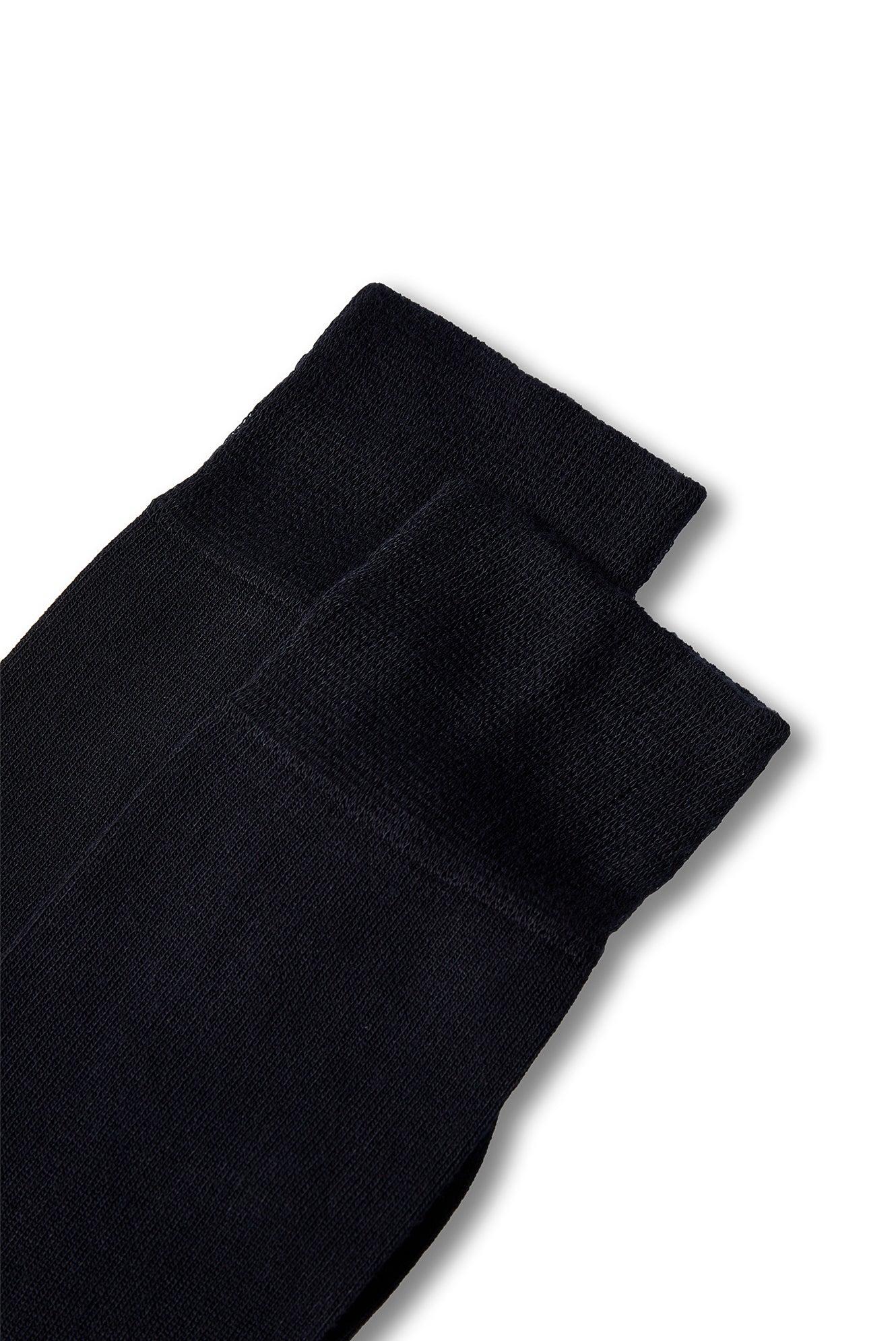 Koyu Lacivert 2'li Düz Likralı Esnek Bambu Karışımlı İnce Çorap Seti