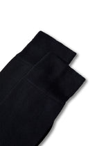 Koyu Lacivert 2'li Düz Likralı Esnek Bambu Karışımlı İnce Çorap Seti