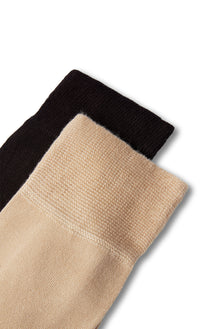 Koyu Kahve 2'li Düz Likralı Esnek Bambu Karışımlı İnce Çorap Seti