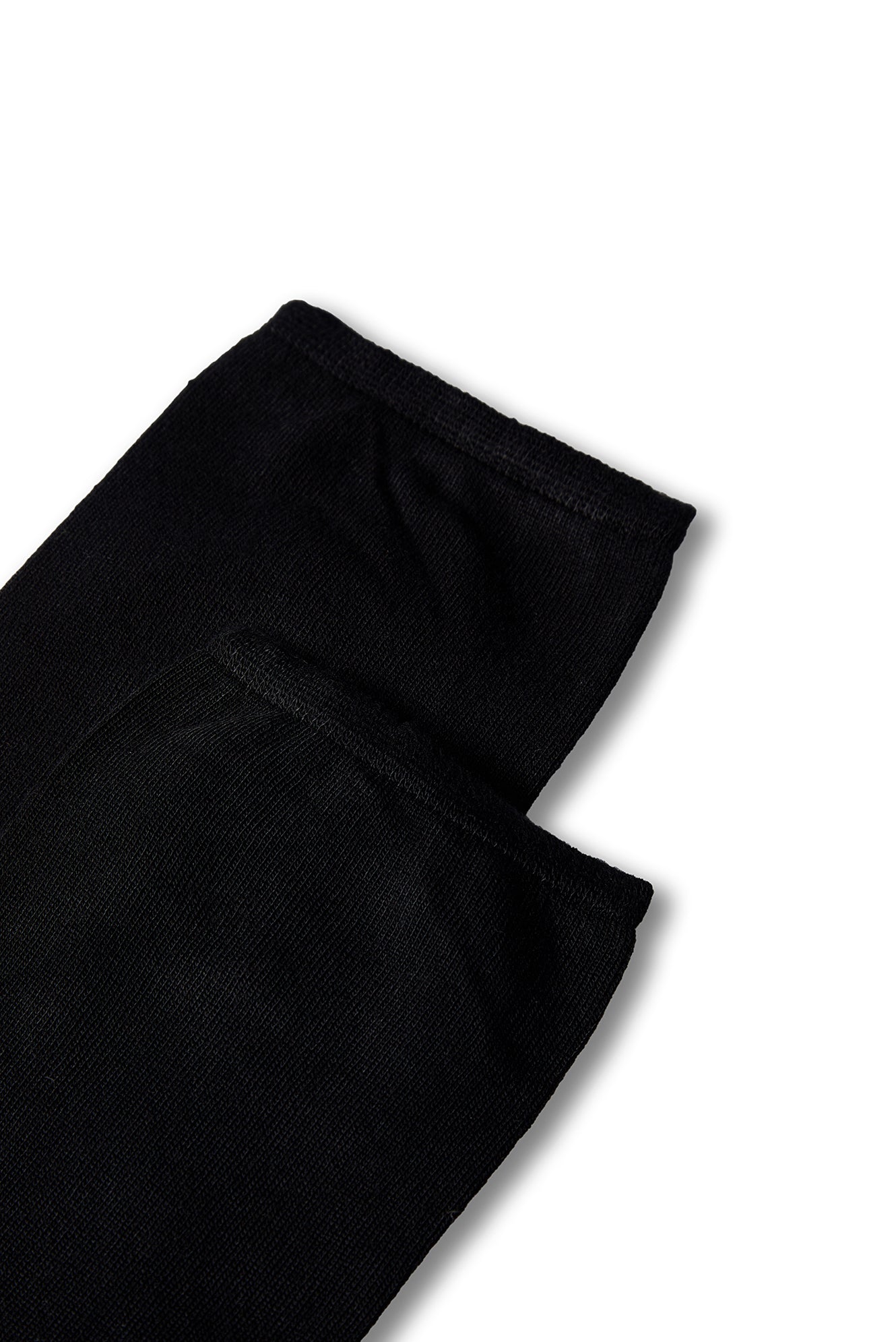 Siyah 2'li Desenli Lastiksiz Esnek Bambu Karışımlı İnce Çorap Seti