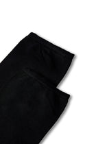 Siyah 2'li Desenli Lastiksiz Esnek Bambu Karışımlı İnce Çorap Seti