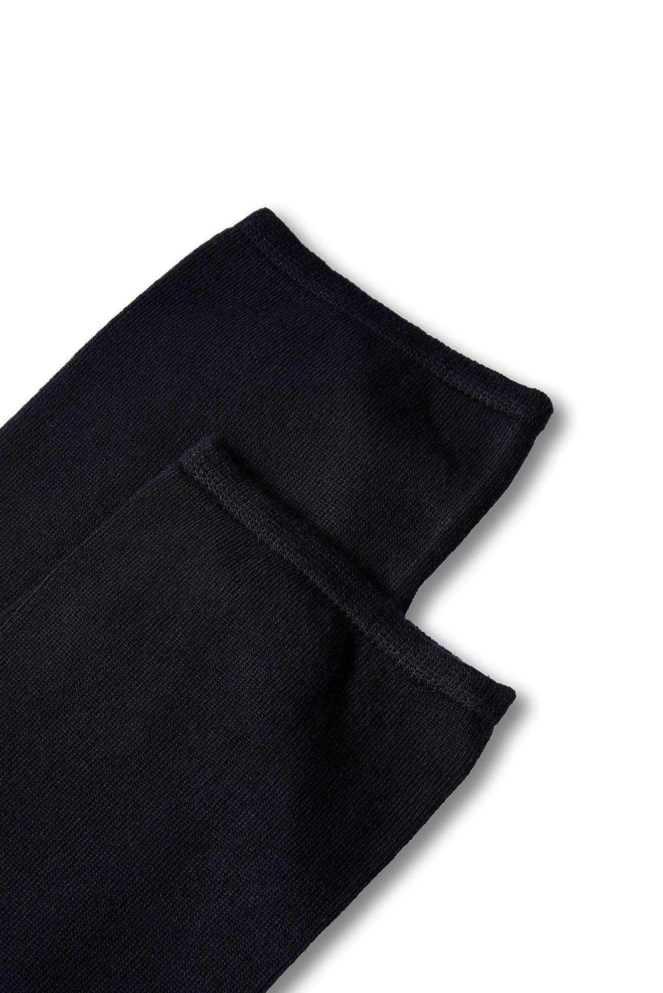 Koyu Lacivert 2'li Desenli Lastiksiz Esnek Bambu Karışımlı İnce Çorap Seti