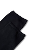 Koyu Lacivert 2'li Desenli Lastiksiz Esnek Bambu Karışımlı İnce Çorap Seti