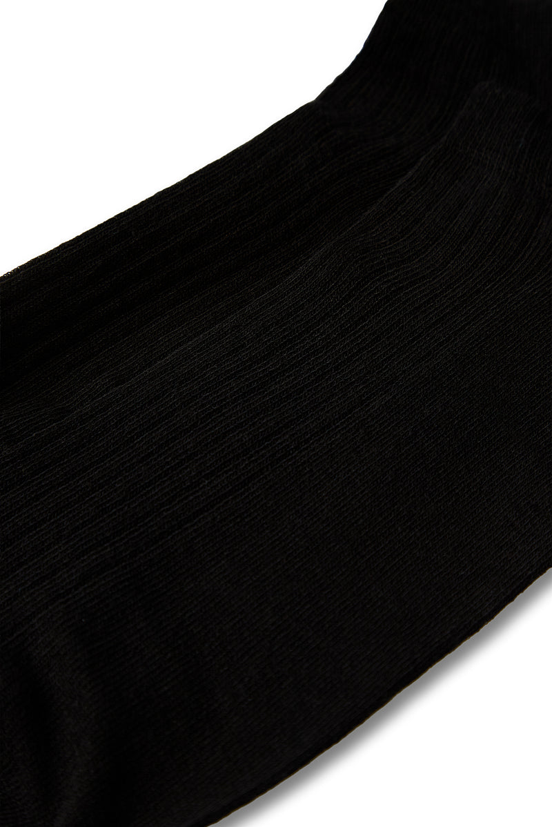 Siyah 2'li Pamuk Karışımlı Likralı Esnek Spor Çorap Seti