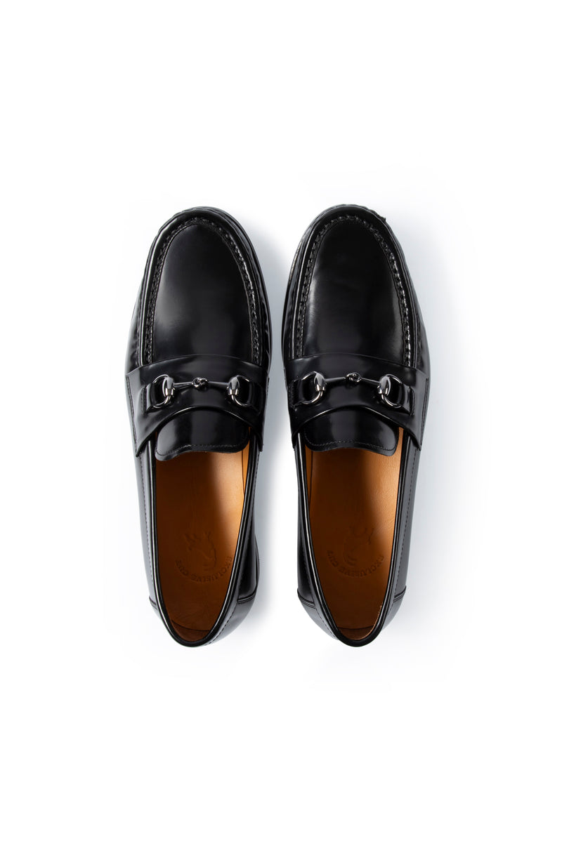 Siyah Tokalı Klasik Deri Loafer Ayakkabı