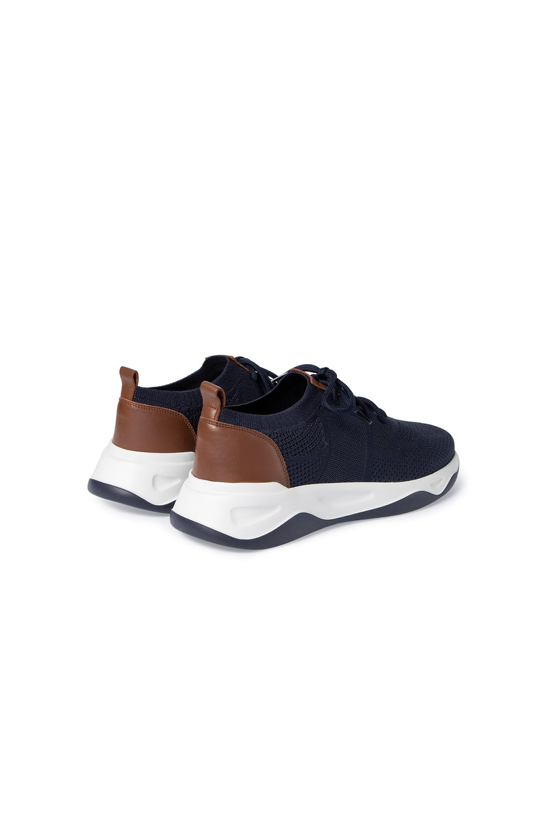 Orta Lacivert Nefes Alabilir Triko Dokulu Günlük Spor Ayakkabı