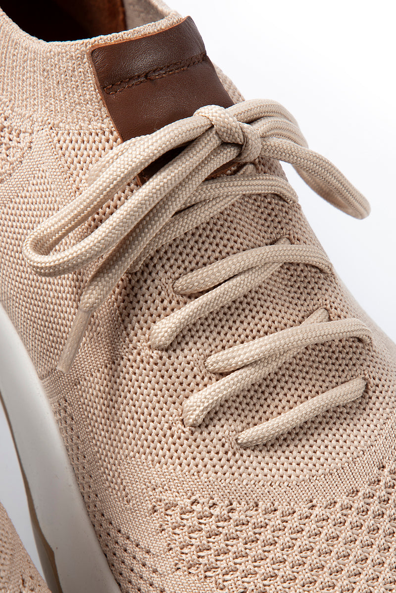 Orta Bej Nefes Alabilir Triko Dokulu Günlük Spor Ayakkabı