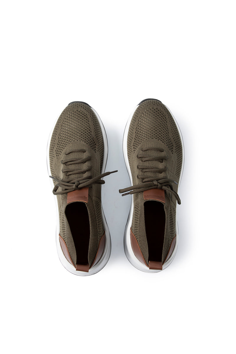 Orta Haki Nefes Alabilir Triko Dokulu Günlük Spor Ayakkabı