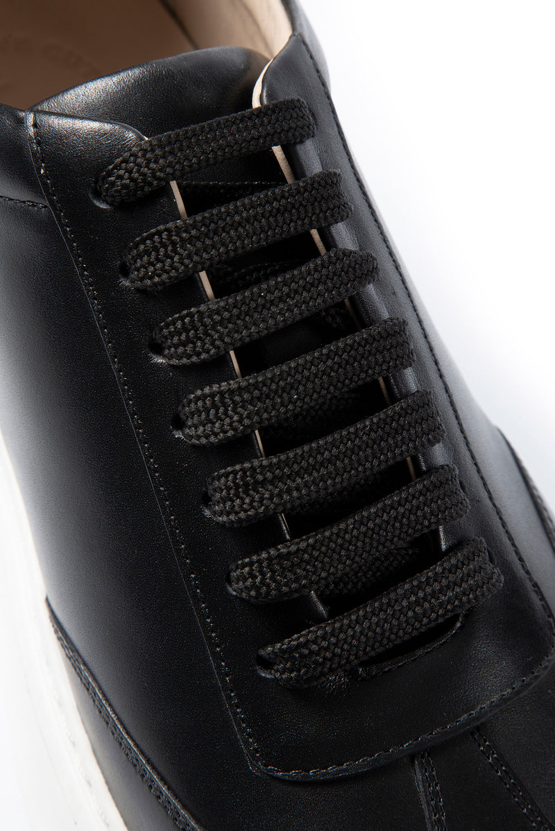 Siyah Sneaker Deri Ayakkabı