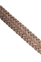 Orta Vizon Süet Örgü Deri Kemer